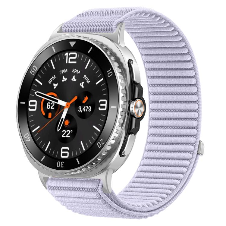 Woven Nylon Hook And Loop Fastener Metal Interface Watch Band, For Samsung Galaxy Watch8 / Watch8 Classic