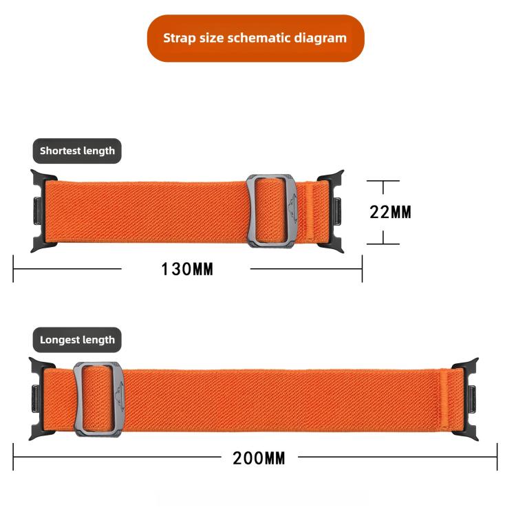 Bull Bead Buckle Elastic Nylon Watch Band, For Samsung Galaxy Watch8 / Watch8 Classic