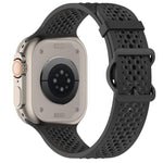 Breathable Holes Silicone Watch Band, For Apple Watch 46mm / 49mm / 45mm / 44mm