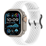 Breathable Holes Silicone Watch Band, For Apple Watch 46mm / 49mm / 45mm / 44mm