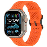 Breathable Holes Silicone Watch Band, For Apple Watch 46mm / 49mm / 45mm / 44mm