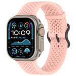 Breathable Holes Silicone Watch Band, For Apple Watch 46mm / 49mm / 45mm / 44mm
