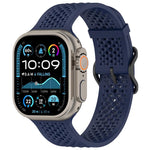 Breathable Holes Silicone Watch Band, For Apple Watch 46mm / 49mm / 45mm / 44mm