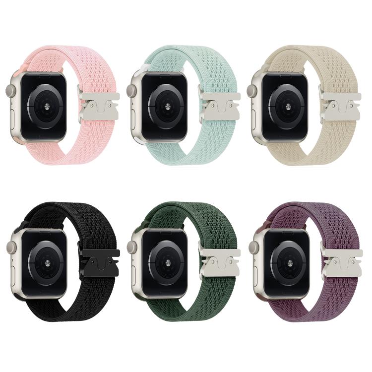 Parachute Buckle Knitted Nylon Watch Band, For Apple Watch 46mm / 49mm / 45mm / 44mm, For Apple Watch 42mm / 41mm / 40mm / 38mm