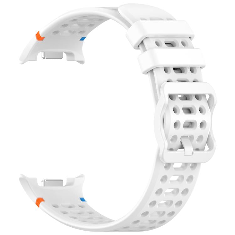 Eight-shaped Buckle Breathable Stitched Silicone Watch Band, For Samsung Galaxy Watch8 / Watch8 Classic