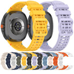 Eight-shaped Buckle Breathable Stitched Silicone Watch Band, For Samsung Galaxy Watch8 / Watch8 Classic