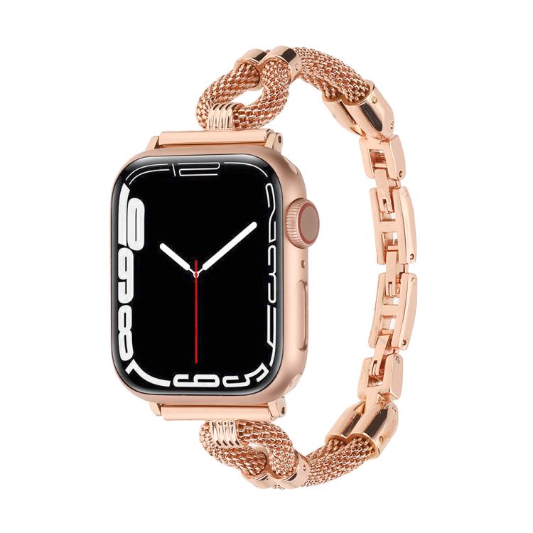 Copper Chain Metal Watch Band, For Apple Watch 46mm / 49mm / 45mm / 44mm, For Apple Watch 42mm / 41mm / 40mm / 38mm