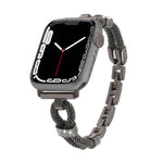 Copper Chain Diamonds Metal Watch Band, For Apple Watch 46mm / 49mm / 45mm / 44mm, For Apple Watch 42mm / 41mm / 40mm / 38mm