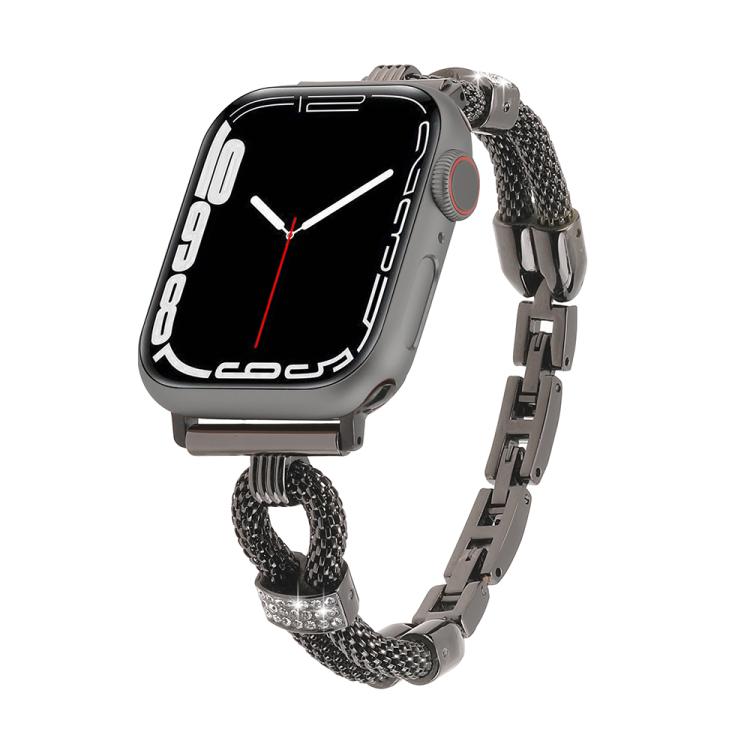 Copper Chain Diamonds Metal Watch Band, For Apple Watch 46mm / 49mm / 45mm / 44mm, For Apple Watch 42mm / 41mm / 40mm / 38mm