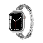 Copper Chain Diamonds Metal Watch Band, For Apple Watch 46mm / 49mm / 45mm / 44mm, For Apple Watch 42mm / 41mm / 40mm / 38mm