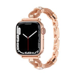 Copper Chain Diamonds Metal Watch Band, For Apple Watch 46mm / 49mm / 45mm / 44mm, For Apple Watch 42mm / 41mm / 40mm / 38mm