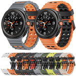 Ocean Style Quick Release Buckle Two Color Silicone Watch Band, For Samsung Galaxy Watch8 / Watch8 Classic