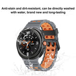 Ocean Style Quick Release Buckle Two Color Silicone Watch Band, For Samsung Galaxy Watch8 / Watch8 Classic