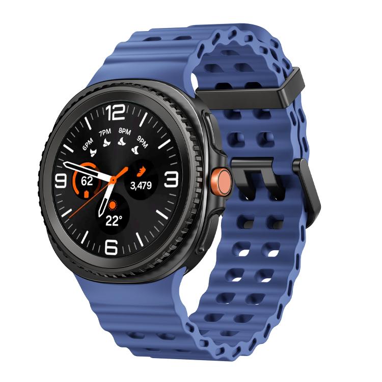 Ocean Style Quick Release Buckle Solid Color Silicone Watch Band, For Samsung Galaxy Watch8 / Watch8 Classic