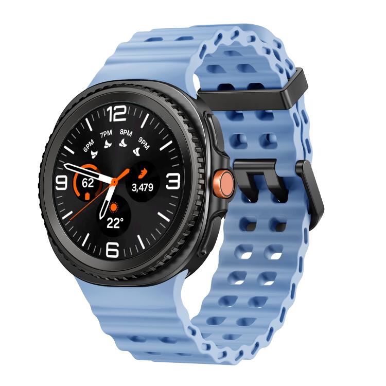 Ocean Style Quick Release Buckle Solid Color Silicone Watch Band, For Samsung Galaxy Watch8 / Watch8 Classic