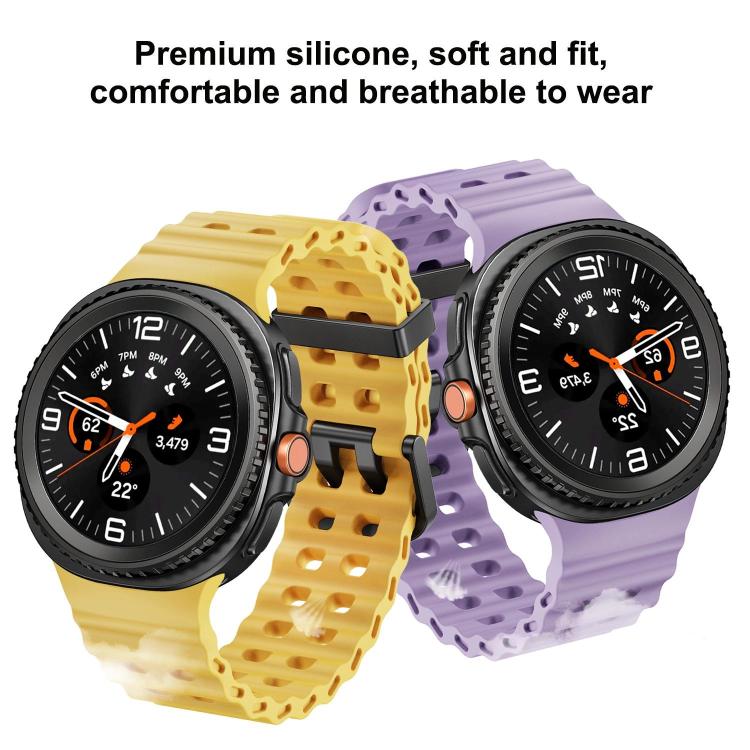 Ocean Style Quick Release Buckle Solid Color Silicone Watch Band, For Samsung Galaxy Watch8 / Watch8 Classic