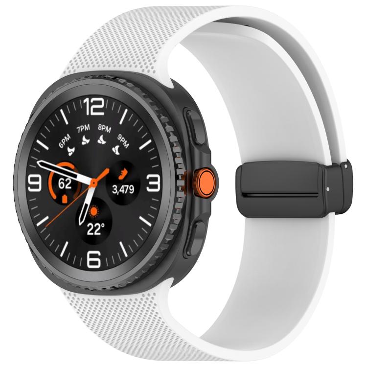 Small Plaid Texture Magnetic Buckle Silicone Watch Band, For Samsung Galaxy Watch8 / Watch8 Classic