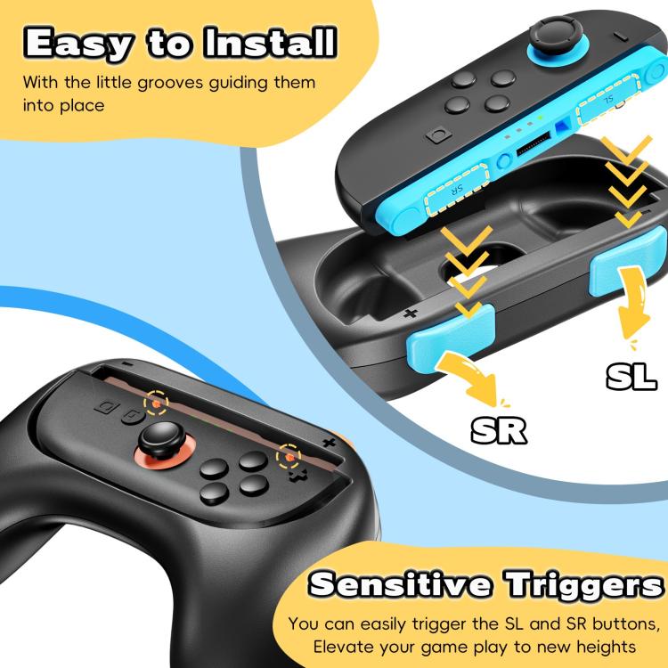 Left And Right Handle Gaming Grips Set, For Nintendo Switch 2