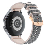 Glitter Silicone Hybrid Leather Watch Band, For Samsung Galaxy Watch 7 40 / 44mm