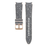 Glitter Silicone Hybrid Leather Watch Band, For Samsung Galaxy Watch 7 40 / 44mm