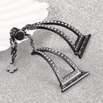 V-Shaped Diamond Zinc Alloy Watch Band, For Apple Watch 46mm / 49mm / 45mm / 44mm, For Apple Watch 42mm / 41mm / 40mm / 38mm