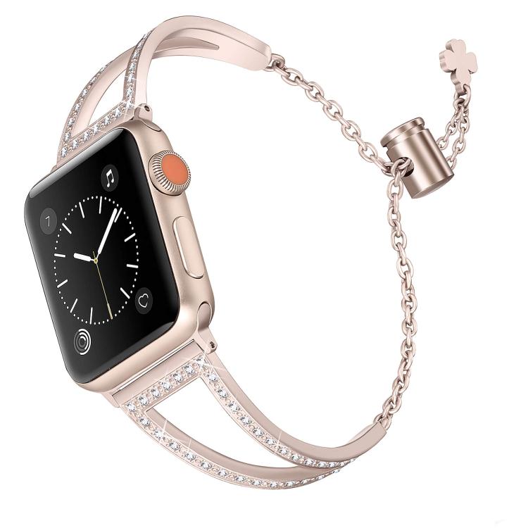 V-Shaped Diamond Zinc Alloy Watch Band, For Apple Watch 46mm / 49mm / 45mm / 44mm, For Apple Watch 42mm / 41mm / 40mm / 38mm