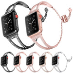 V-Shaped Diamond Zinc Alloy Watch Band, For Apple Watch 46mm / 49mm / 45mm / 44mm, For Apple Watch 42mm / 41mm / 40mm / 38mm