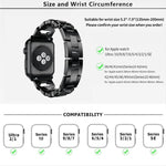 Square Diamond Zinc Alloy Watch Band, For Apple Watch 46mm / 49mm / 45mm / 44mm, For Apple Watch 42mm / 41mm / 40mm / 38mm