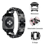 Square Diamond Zinc Alloy Watch Band, For Apple Watch 46mm / 49mm / 45mm / 44mm, For Apple Watch 42mm / 41mm / 40mm / 38mm