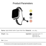 Metall-Federarmband aus Kupfer-Zink-Legierung, passend für Apple Watch 46 mm / 49 mm / 45 mm / 44 mm, für Apple Watch 42 mm / 41 mm / 40 mm / 38 mm