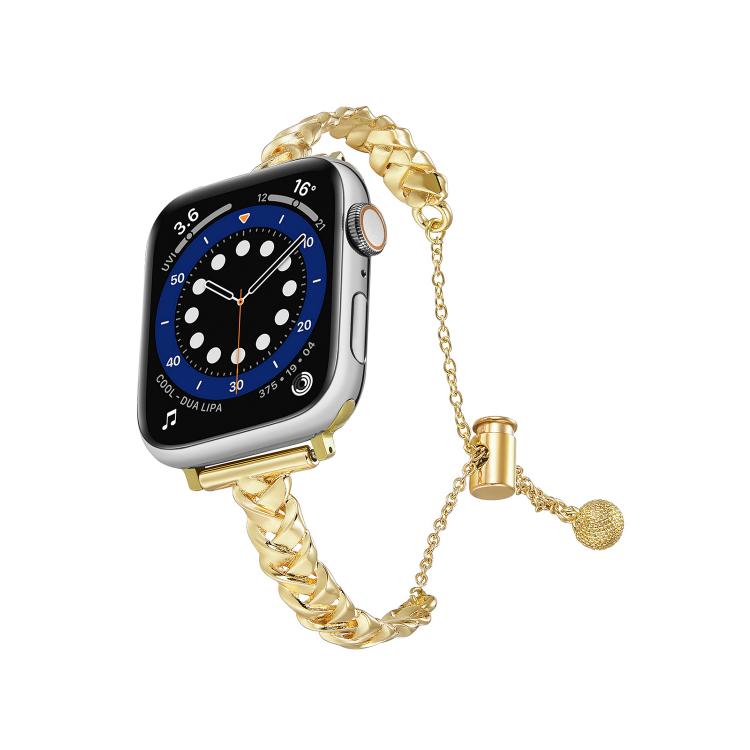 Braid Metal Glossy Zinc Alloy Watch Band, For Apple Watch 46mm / 49mm / 45mm / 44mm, For Apple Watch 42mm / 41mm / 40mm / 38mm