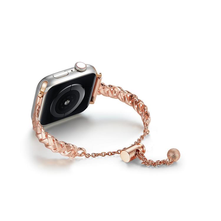 Braid Metal Glossy Zinc Alloy Watch Band, For Apple Watch 46mm / 49mm / 45mm / 44mm, For Apple Watch 42mm / 41mm / 40mm / 38mm