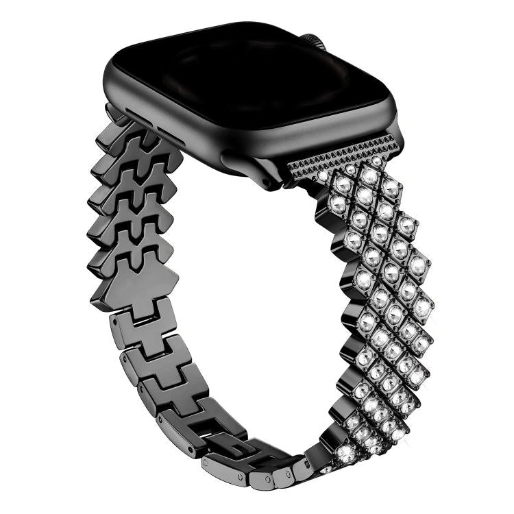Rhombic Diamond Zinc Alloy Watch Band, For Apple Watch 46mm / 49mm / 45mm / 44mm, For Apple Watch 42mm / 41mm / 40mm / 38mm