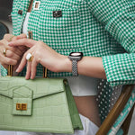 Rhombic Diamond Zinc Alloy Watch Band, For Apple Watch 46mm / 49mm / 45mm / 44mm, For Apple Watch 42mm / 41mm / 40mm / 38mm