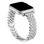 Rhombic Diamond Zinc Alloy Watch Band, For Apple Watch 46mm / 49mm / 45mm / 44mm, For Apple Watch 42mm / 41mm / 40mm / 38mm