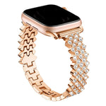 Rhombic Diamond Zinc Alloy Watch Band, For Apple Watch 46mm / 49mm / 45mm / 44mm, For Apple Watch 42mm / 41mm / 40mm / 38mm