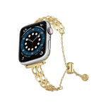 Double Ring Chain Zinc Alloy Watch Band, For Apple Watch 46mm / 49mm / 45mm / 44mm, For Apple Watch 42mm / 41mm / 40mm / 38mm