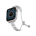 Double Ring Chain Zinc Alloy Watch Band, For Apple Watch 46mm / 49mm / 45mm / 44mm, For Apple Watch 42mm / 41mm / 40mm / 38mm