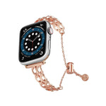 Double Ring Chain Zinc Alloy Watch Band, For Apple Watch 46mm / 49mm / 45mm / 44mm, For Apple Watch 42mm / 41mm / 40mm / 38mm