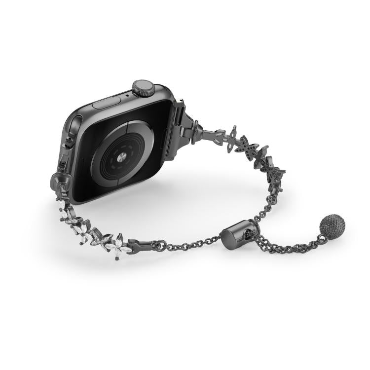 Four Leaf Clover Diamond Zinc Alloy Watch Band, For Apple Watch 46mm / 49mm / 45mm / 44mm, For Apple Watch 42mm / 41mm / 40mm / 38mm