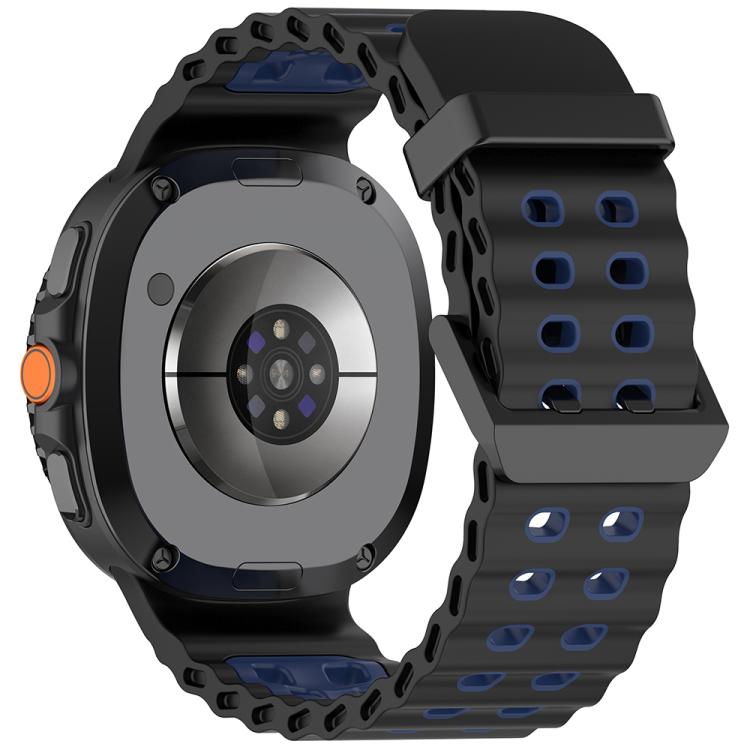 Marine Dual Buckle Two Color Silicone Watch Band, For Samsung Galaxy Watch8 / Watch8 Classic