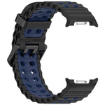Marine Dual Buckle Two Color Silicone Watch Band, For Samsung Galaxy Watch8 / Watch8 Classic