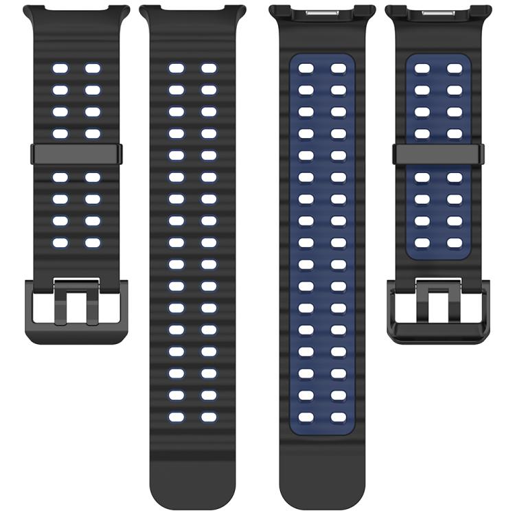 Marine Dual Buckle Two Color Silicone Watch Band, For Samsung Galaxy Watch8 / Watch8 Classic