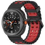 Marine Dual Buckle Two Color Silicone Watch Band, For Samsung Galaxy Watch8 / Watch8 Classic
