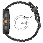 Marine Dual Buckle Two Color Silicone Watch Band, For Samsung Galaxy Watch8 / Watch8 Classic