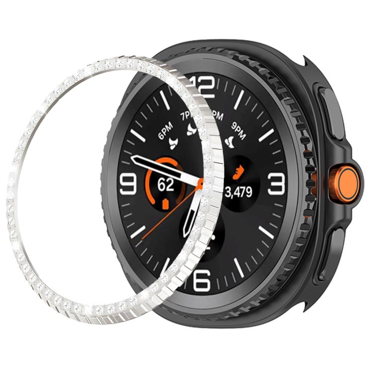 Single Row Diamond Metal Watch Protection Ring, For Samsung Galaxy Watch8 Classic 46mm