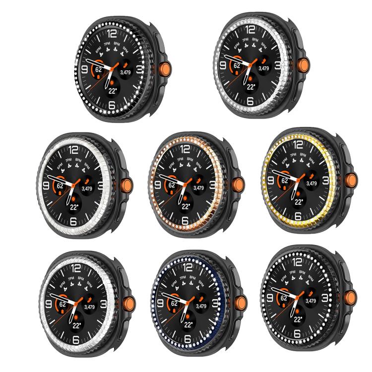 Single Row Diamond Metal Watch Protection Ring, For Samsung Galaxy Watch8 Classic 46mm