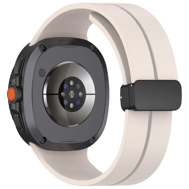 Fold Magnetic Buckle Silicone Watch Band, For Samsung Galaxy Watch8 / Watch8 Classic