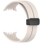 Fold Magnetic Buckle Silicone Watch Band, For Samsung Galaxy Watch8 / Watch8 Classic