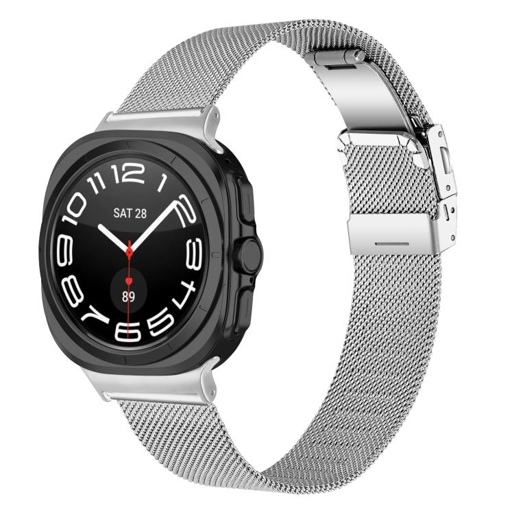 Turtle Buckle Milanese Metal Watch Band, For Samsung Galaxy Watch Ultra 47mm / Ultra 2025